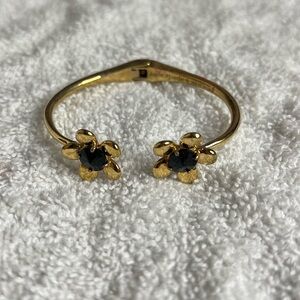 Kate Spade Sunset Blooms Gold-Tone Open Cuff Bracelet
